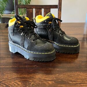 Dr. Martens AirWair Zuma Hiking Black and Yellow Boots